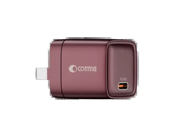 No More Naked iPhones: Hands-On Review of the comma Case, Screen Protector & Charger Trio 11 comma Jiebao PD45W MINI GaN foldable fast charger