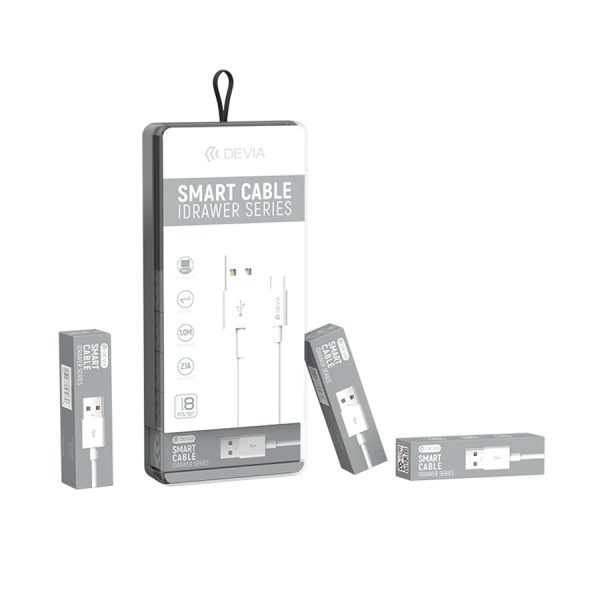 IDrawer Series Smart Cable for Micro USB, Type-C and Lightning (5V 2.1A,1.2 M)(8PCS/Set)