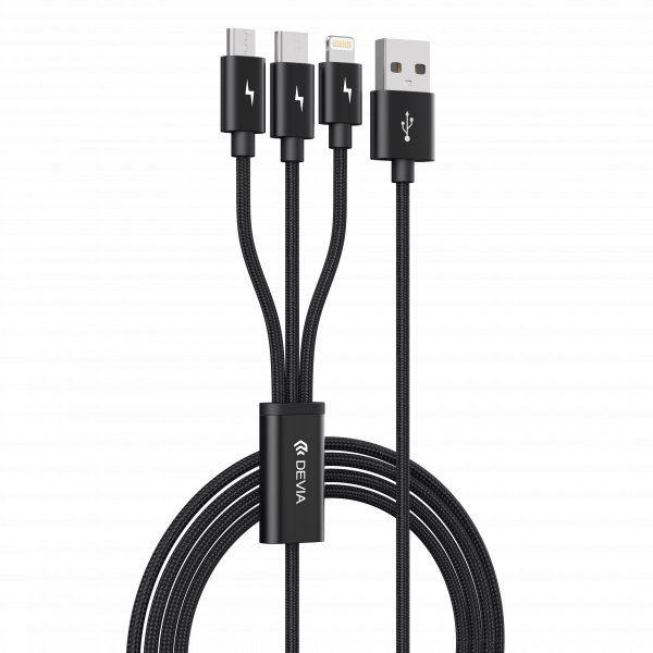 Gracious Series 3 in 1  charging cable (micro, type-c lightning)（5V 3A 1.2M）
