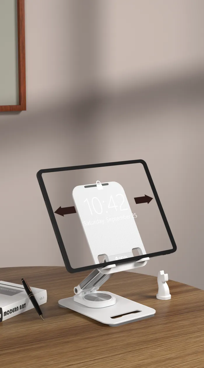 Desktop 360° Rotation Folding Stand for Phone & Tablet - Image 4