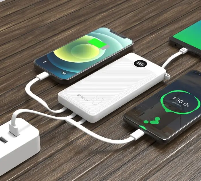 Extreme Speed Series Full Compatible 22.5W Power Bank Built-in 4 Cables (10000mAh) - Image 3