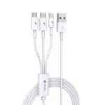 Cable de carga 3 en 1 de la serie Smart, con conector micro-Type-C y Lightning