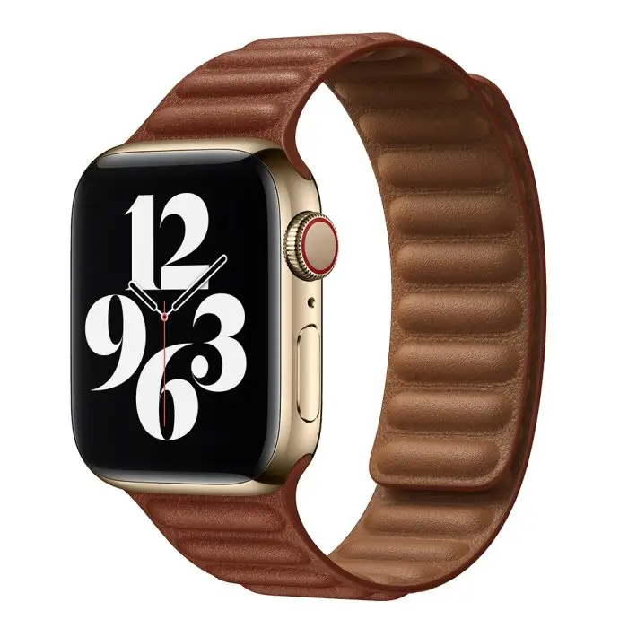 Elegant Leather two-tone Watch Band - Image 5