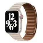 Elegant Leather two-tone Watch Band - Image 3