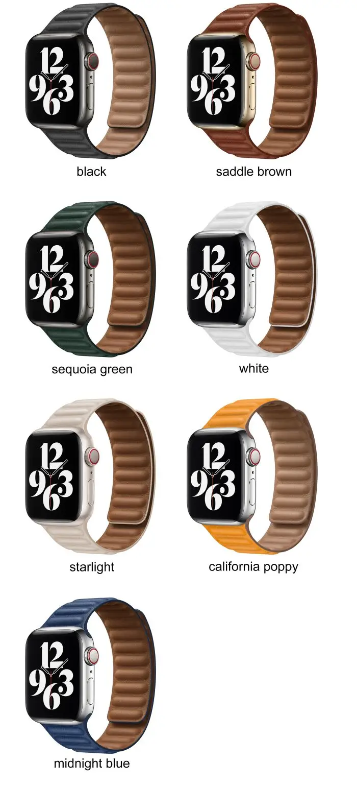 Elegant Leather two-tone Watch Band - Image 9