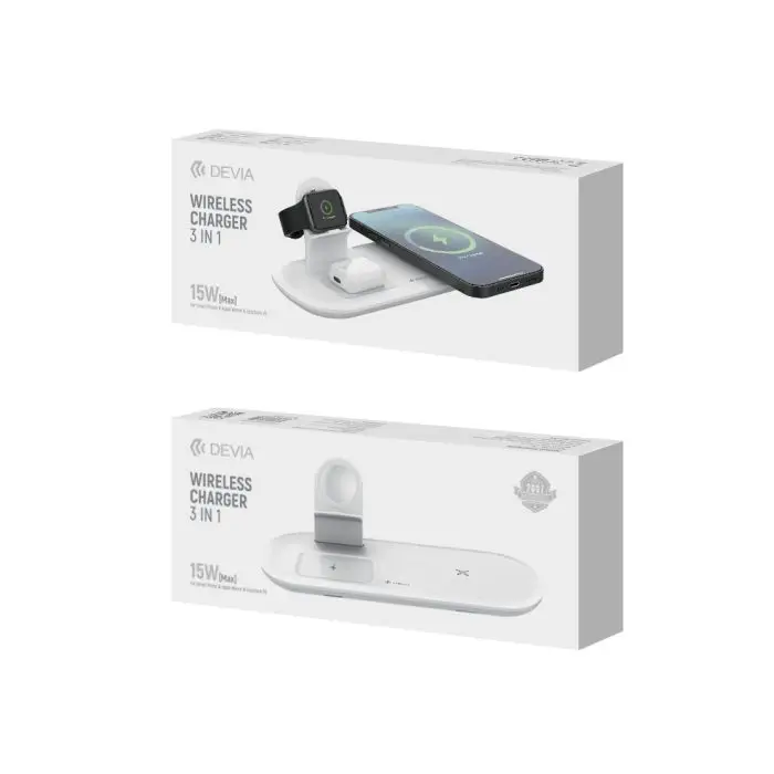 Smart Series 3 In1 Magnetic Charger For Iphone&Watch & Earphone V5 (15W) - Image 7
