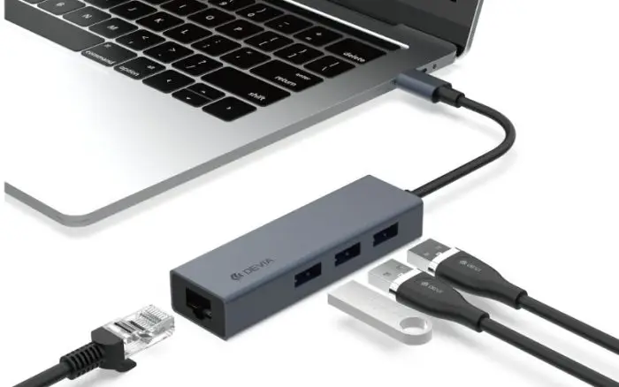 Devia Leopard Type-C To USB 3.1 + USB3.0*4 HUB - Image 2
