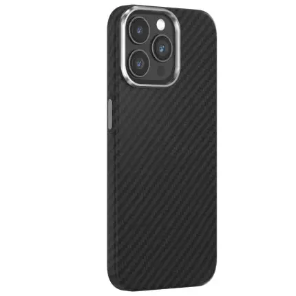 iPhone 15 Ultra-Thin Carbon Fiber Texture Magnetic Case