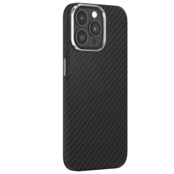 iPhone 15 Ultra-Thin Carbon Fiber Texture Magnetic Case