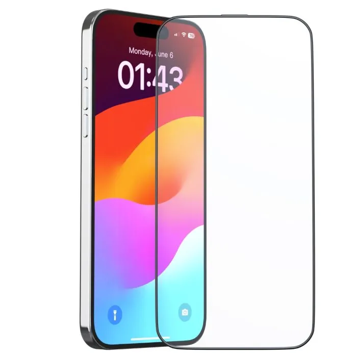 iPhone 15 Van Series Full Screen Soft edge Twice-Tempered Glass - Image 1