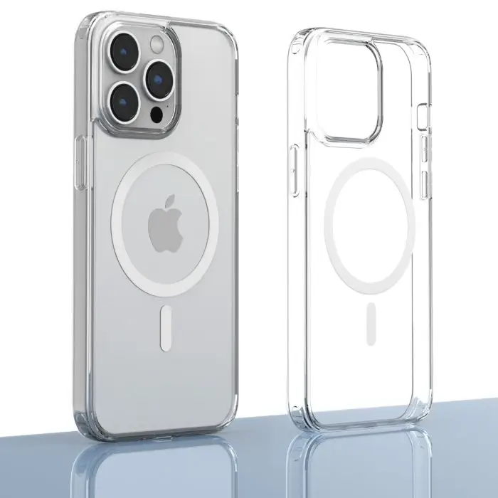 iPhone 15 Pure Clear Magnetic Shockproof Case - Image 3
