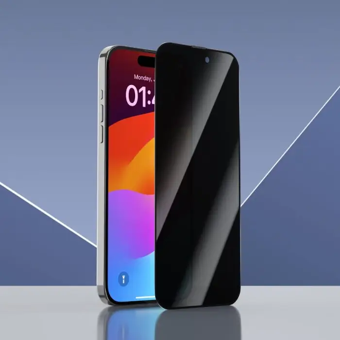 iPhone 15 Van Series Full Screen Privacy Twice-Tempered Glass - Image 5