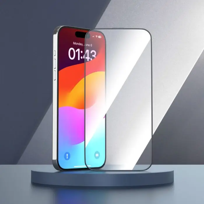 iPhone 15 Van Series Full Screen Soft edge Twice-Tempered Glass - Image 2