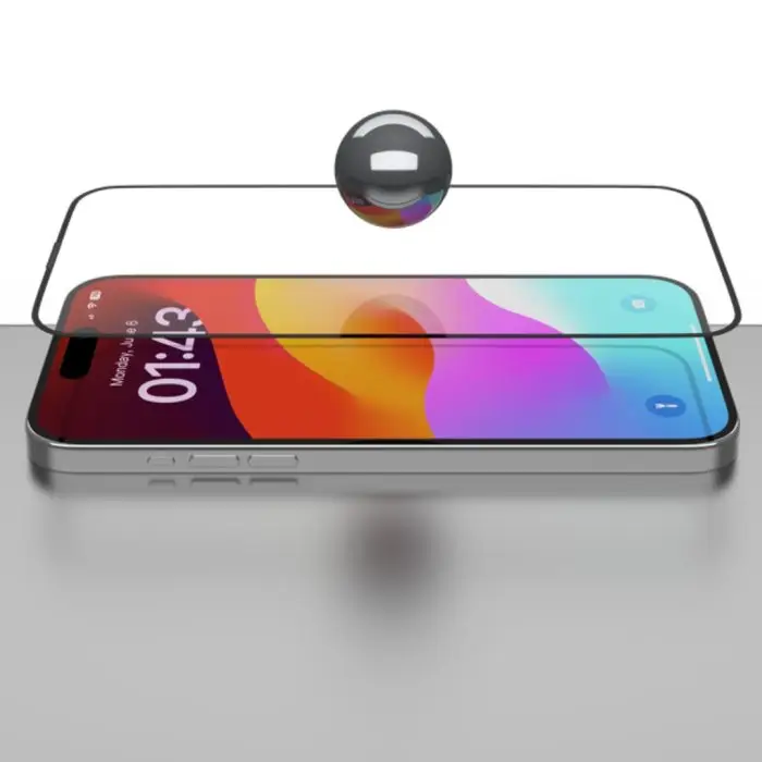 iPhone 15 Van Series Full Screen Anti-Static Twice-Tempered Glass - Image 4