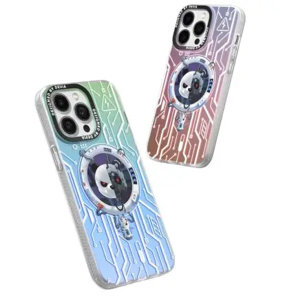 iPhone 15 Mecha Series Bear Original Design Magnetic Case