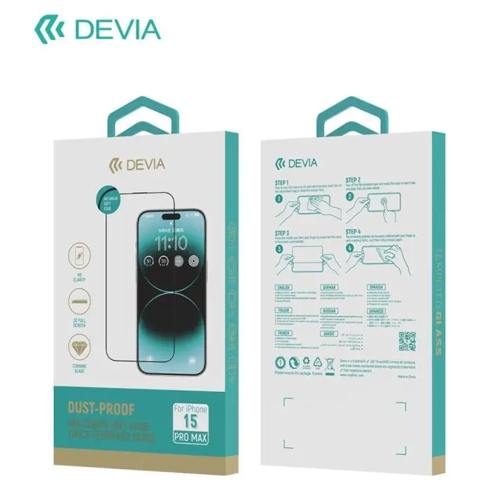 iPhone 15 Van Series Full Screen Soft edge Twice-Tempered Glass - Image 6