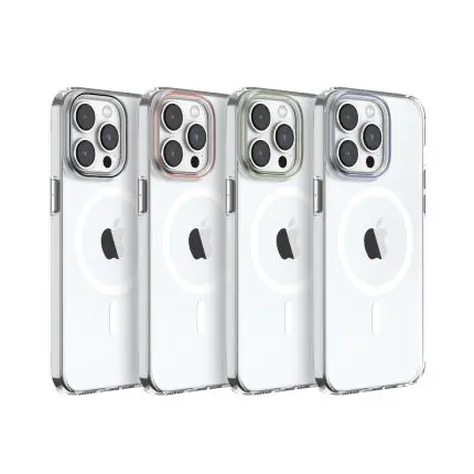 iPhone 15 Graceful Series Magnetic Case With Colorful Camera Frame