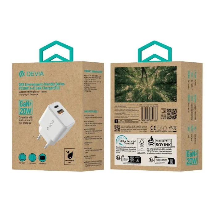 GRS PD 20W A+C GaN Charger (EU) - Image 2