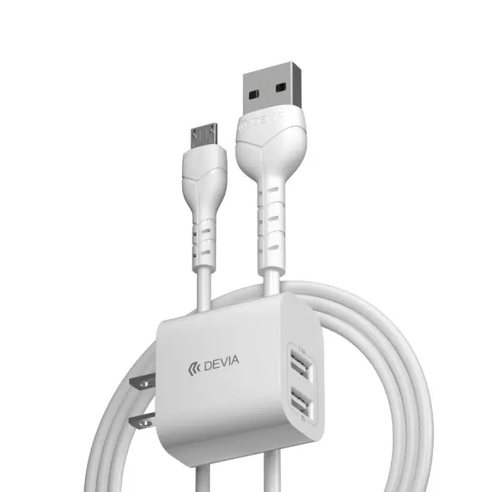 Smart Series 2.4A 2USB Charger Set With Micro Cable (US)