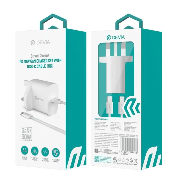Smart Series PD 30W GaN Chager Set With USB-C Cable(UK) - Image 4