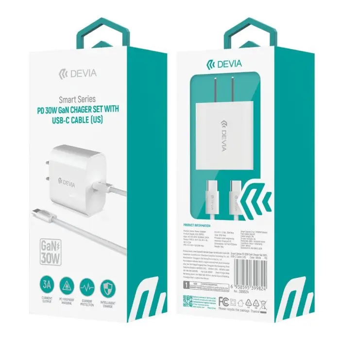 Smart Series PD 30W GaN Chager Set With USB-C Cable(US) - Image 3