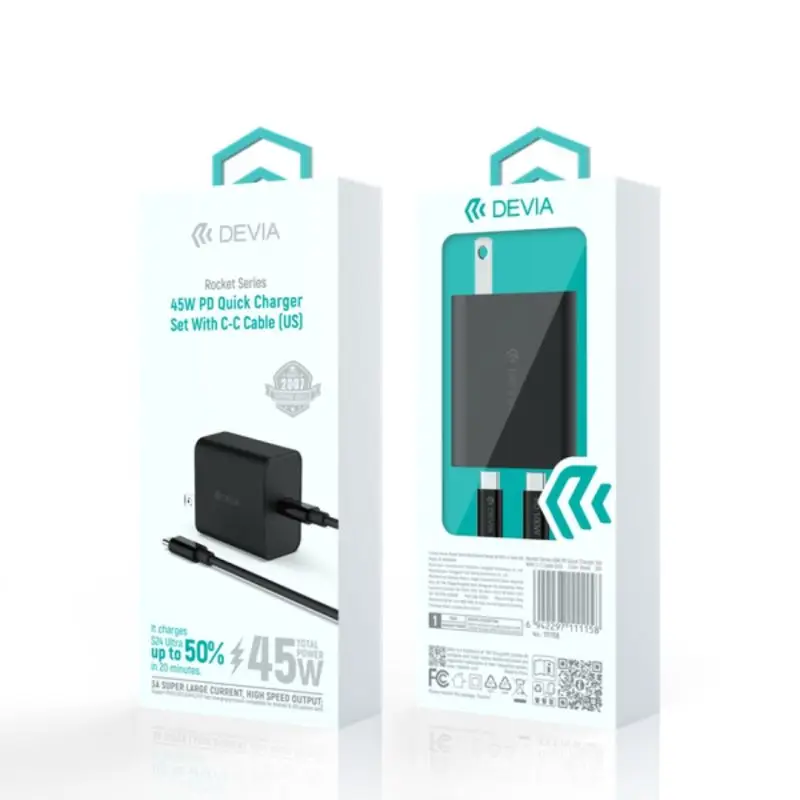 45W PD Quick Charger Set With C-C Cable