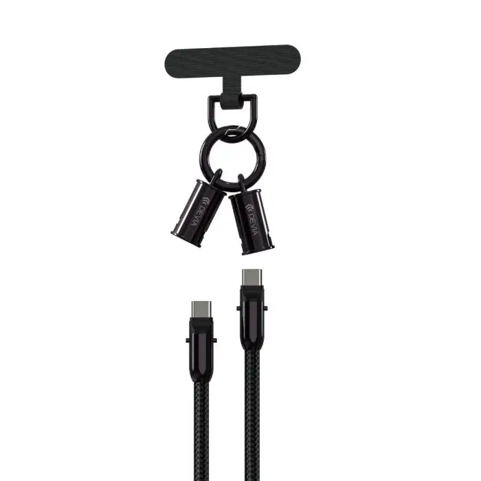 C To C PD 60W Woven Fast Cable Lanyard - Image 3
