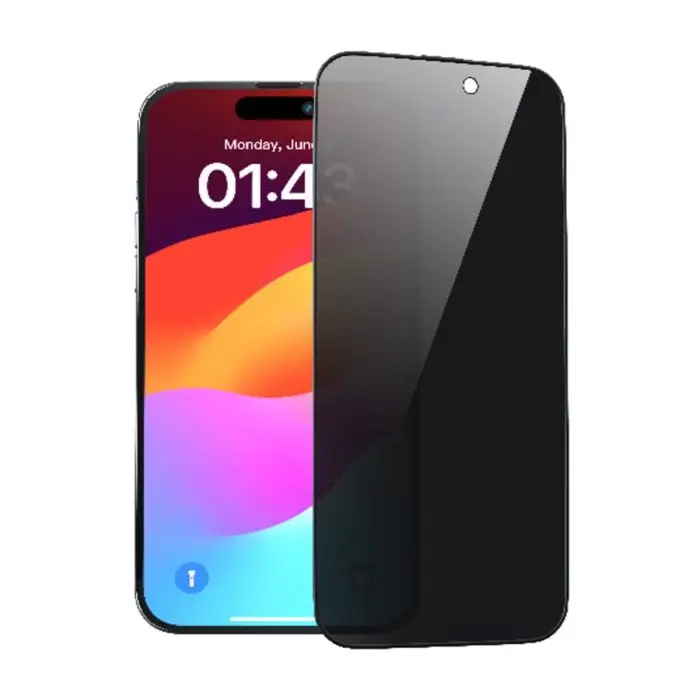 iPhone 16 - Van Series Privacy  Soft edge Twice-Tempered Glass - Image 1