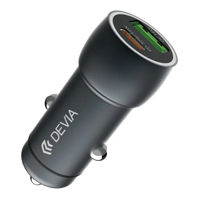 Extreme Speed Series PD30W+QC3.0 18W Metal Full Compatible Fast Car Charger Set With C-C Cable - Image 2