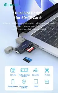 Smart Series USB+Type-C 2.0 To SD/TF 2 In 1 Card Reader - Image 4