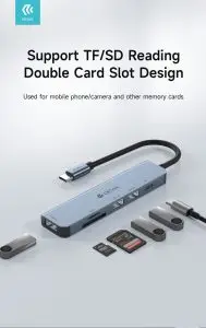 Leopard Type-C To USB3.0*3+PD +Cardreader 5 In 1 HUB (Updated) - Image 7