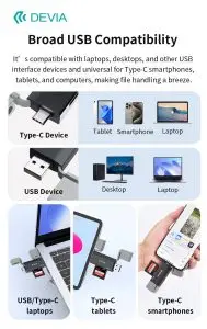 Smart Series USB+Type-C 2.0 To SD/TF 2 In 1 Card Reader - Image 6