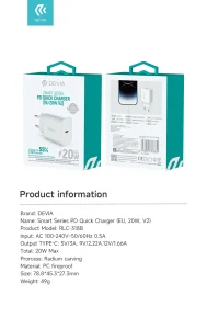 Smart Series PD Quick Charger (EU ,20W,V2) - Image 7