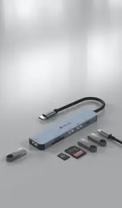 Leopard Type-C To USB3.0*3+PD +Cardreader 5 In 1 HUB (Updated) - Image 2