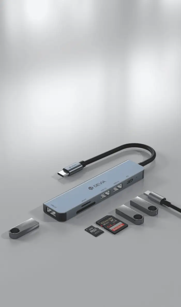 Leopard Type-C To USB3.0*3+PD +Cardreader 5 In 1 HUB (Updated) - Image 2