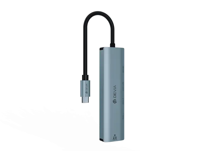 Leopard Series Type-C To USB*2+Type-C+PD 100W+RJ45 5 In 1 HUB - Image 4