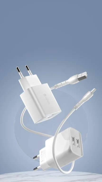 Smart Series Charger Suit 2.4A With Micro Cable (EU,5V,2USB)