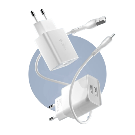 Smart Series Charger Suit 2.4A With Micro Cable (EU,5V,2USB)