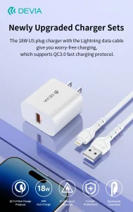 Smart Series QC 18W Fast Charger Set With Lightning Cable(US) - Image 6