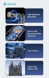 Kintone Series 2 In 1 wireless Microphones（Type-c ） - Image 3