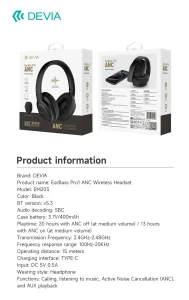 EarBass Pro1 ANC Wireless Headset - Image 2