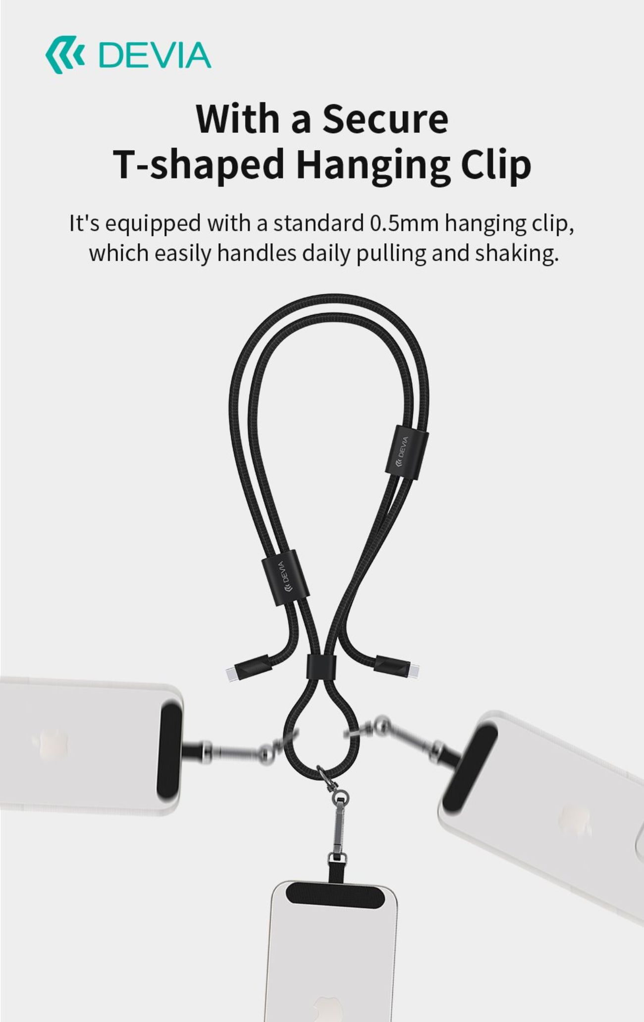 Cable Pro5 Adjustable Lanyard C To C PD 60W Woven Fast Cable 1