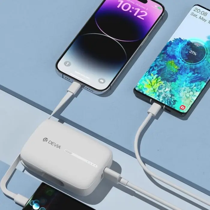 Kintone Series Built-in Dual Cable Power Bank(10000mAh) - Image 3
