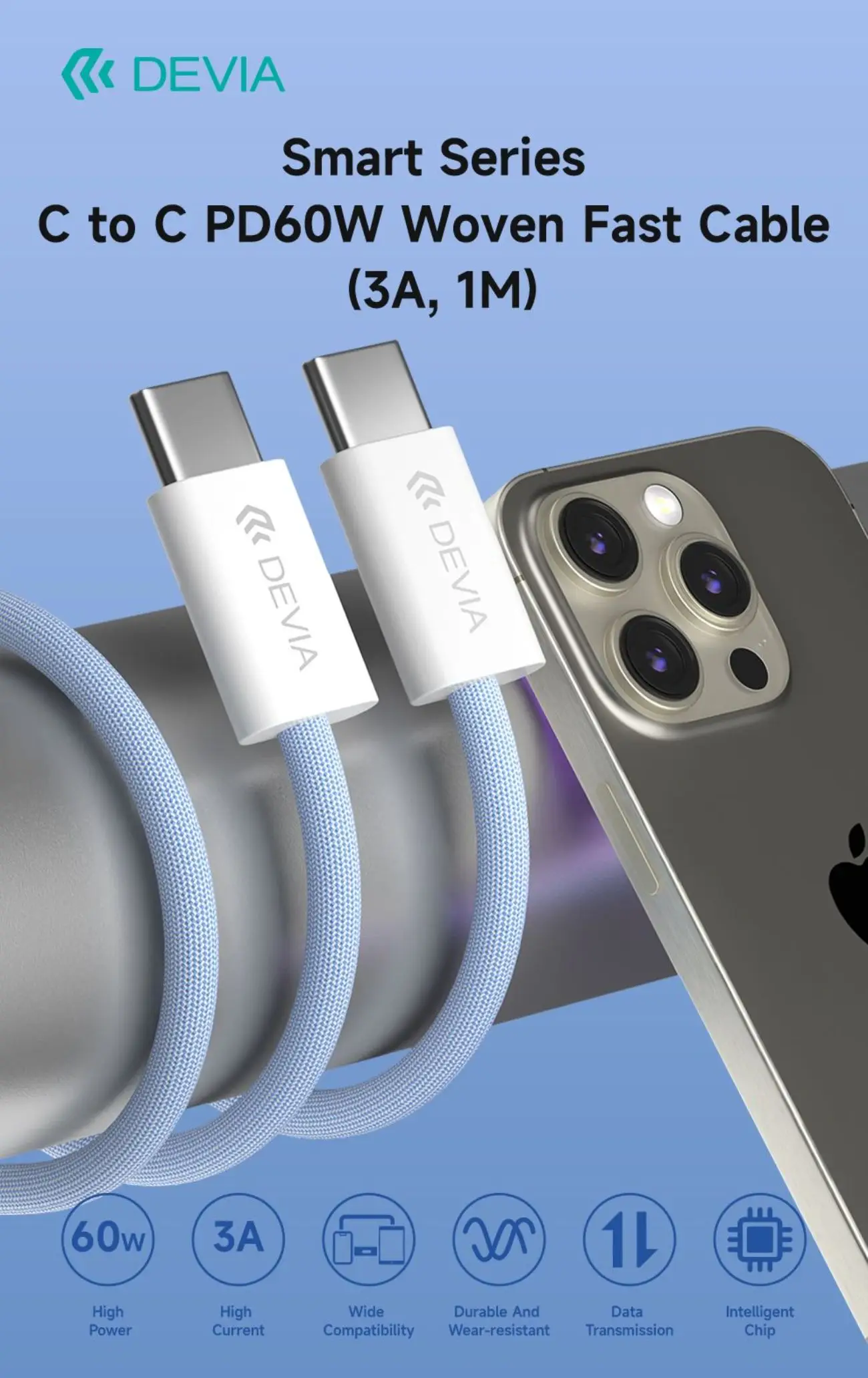 Kintone Series Cable for Micro (5V 2.1A, 1M)