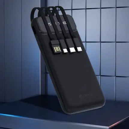 Kintone Series Power Bank With Built-in 4 Cables (10000mAh)