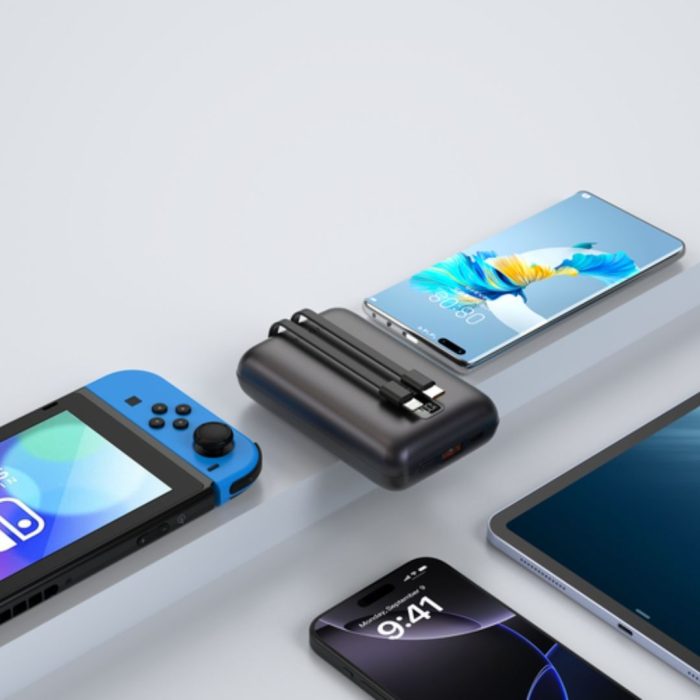 Power Bank Ultra4 MINI 22.5W Power Bank With Built in 2 Cables 20000mAh 2