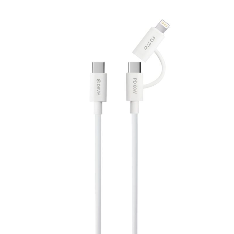 Smart Series C to C+L PD60W+27W 2 In 1 Fast Cable