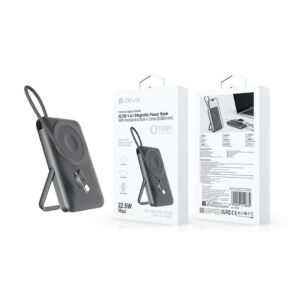 Extreme Speed Series 22.5W 4 in 1 Magnetic Power Bank With Bracket And Built-in Cable (10000mAh)