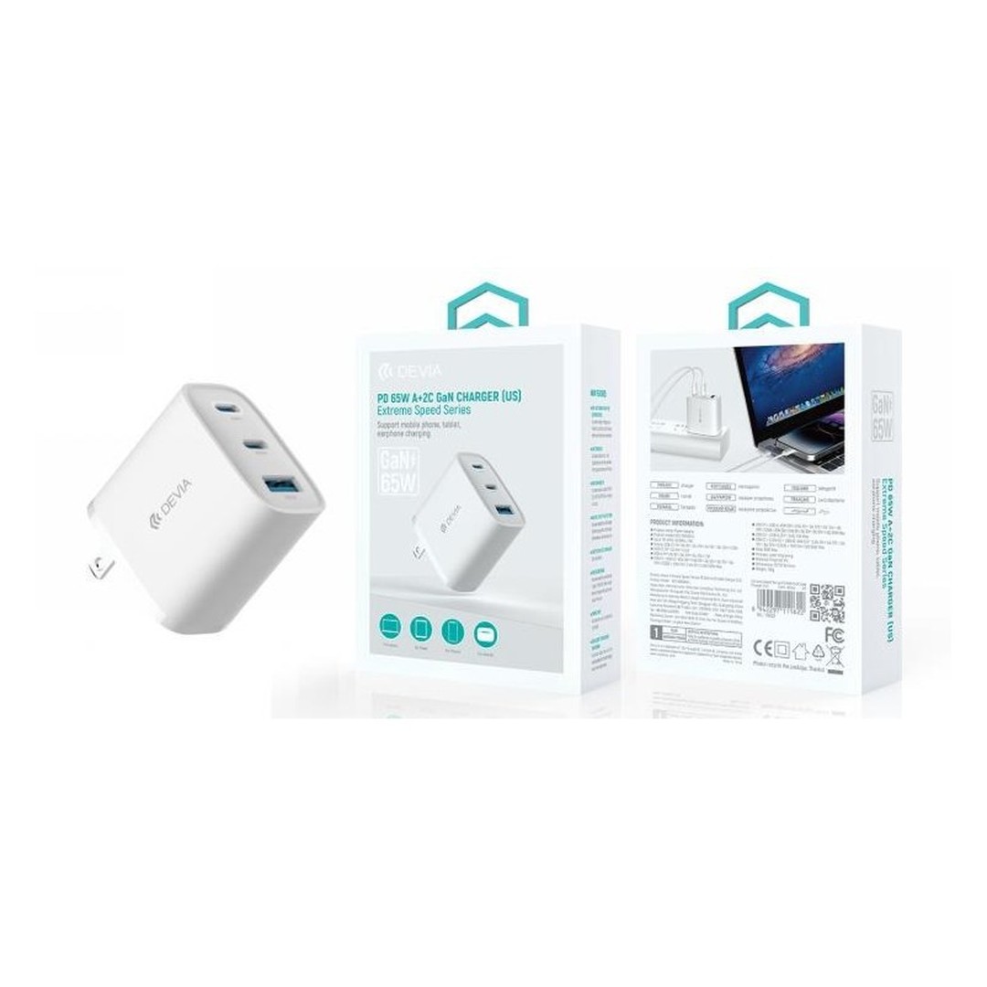 Extreme Speed Series PD 65W A+2C GaN Charger (US) Extreme Speed Series PD 65W A+2C GaN Charger (US)