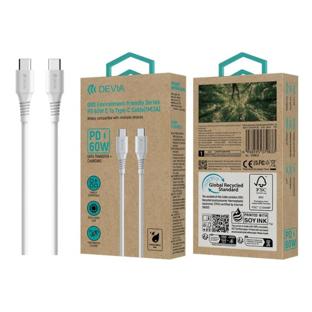 GRS Series C To Type-C PD 60W Cable(3A,1M) GRS Series C To Type-C PD 60W Cable(3A,1M)